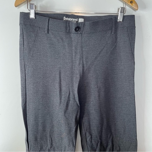 Betabrand Straight Leg Stretch Dress Pants Gray Size Large Petite - Picture 3 of 7